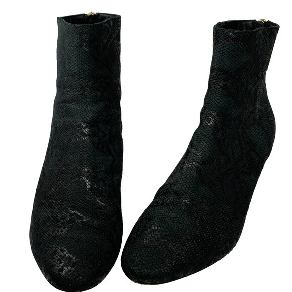 JIMMY CHOO Duke‎ Snakeskin  Rear Zip Booties Size - Picture 7 of 11